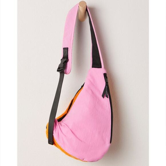 NWT Free People Cold Shoulder Sling Bag in Citrus - Picture 3 of 7